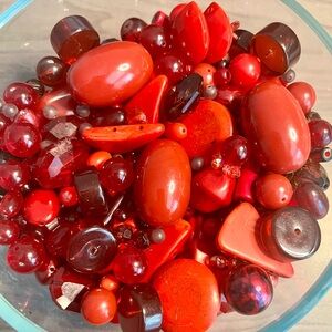 Red beads and trinkets
